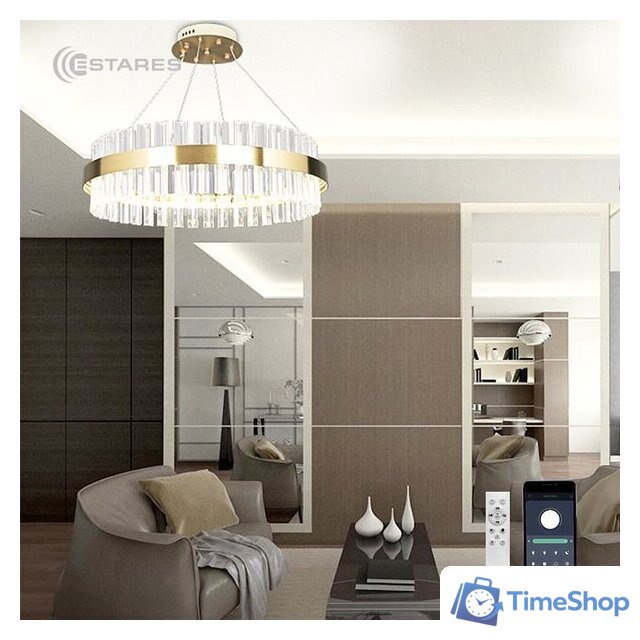 Подвесная люстра Estares Sofia 100W R-APP-500x1000-Gold/Clear-220-IP20_Ч - Изображение №6 — Интернет-магазин Time-Shop
