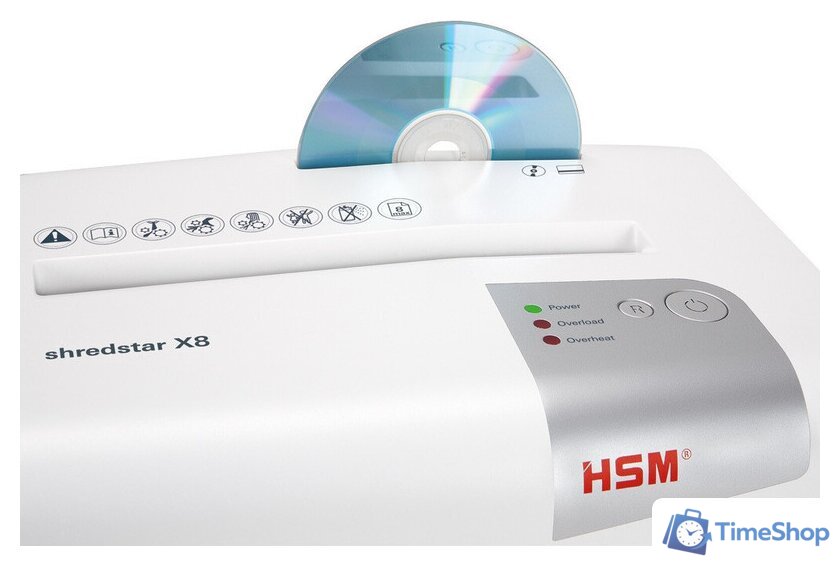 Шредер HSM ShredStar X8 (4.5x30) (белый) - Изображение №7 — Интернет-магазин Time-Shop