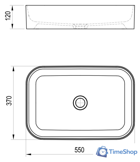 Умывальник Ravak Ceramic Slim R XJX01155002 - Изображение №7 — Интернет-магазин Time-Shop