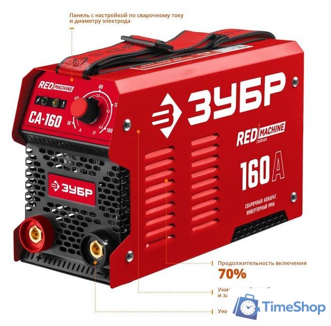 Сварочный инвертор Зубр СА-160 - Изображение №3 — Интернет-магазин Time-Shop