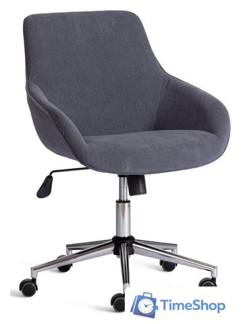Офисное кресло TetChair Dublin хром/вельвет (графит) - Изображение №1 — Интернет-магазин Time-Shop