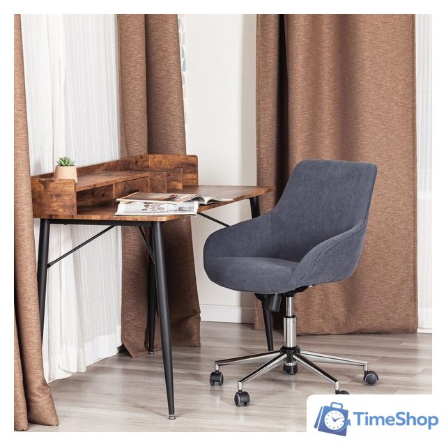 Офисное кресло TetChair Dublin хром/вельвет (графит) - Изображение №18 — Интернет-магазин Time-Shop