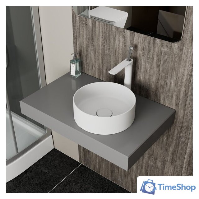 Умывальник D&K Matrix DT1391508 (белый матовый) - Изображение №2 — Интернет-магазин Time-Shop