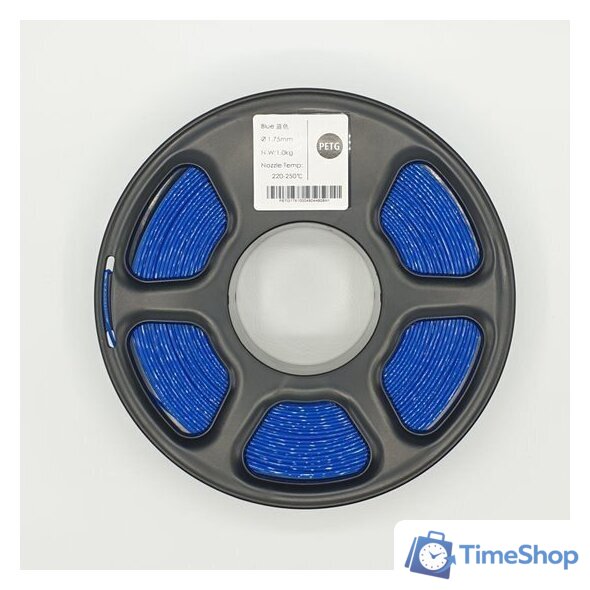 Пластик Mitek PETG (1.75мм, 1кг, синий прозрачный) - Изображение №3 — Интернет-магазин Time-Shop