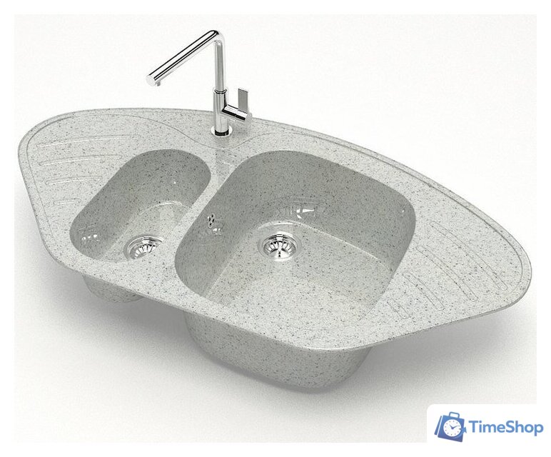 Кухонная мойка MARRBAXX Карельский камень модель 23/Q10 F023Q010 (серый/светло-серый) - Изображение №2 — Интернет-магазин Time-Shop