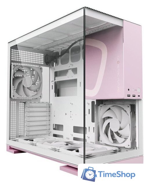 Корпус Geometric Future Model 5 5FAN (белый/розовый) - Изображение №1 — Интернет-магазин Time-Shop