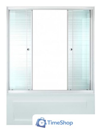 Стеклянная шторка для ванны Triton Аква Полосы 150 - Изображение №1 — Интернет-магазин Time-Shop