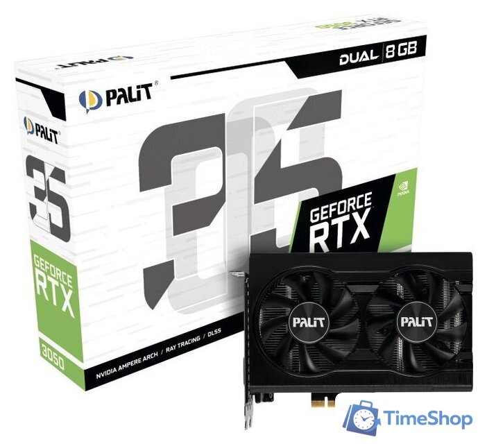 Видеокарта Palit GeForce RTX 3050 Dual NE63050018P1-1070D - Изображение №8 — Интернет-магазин Time-Shop