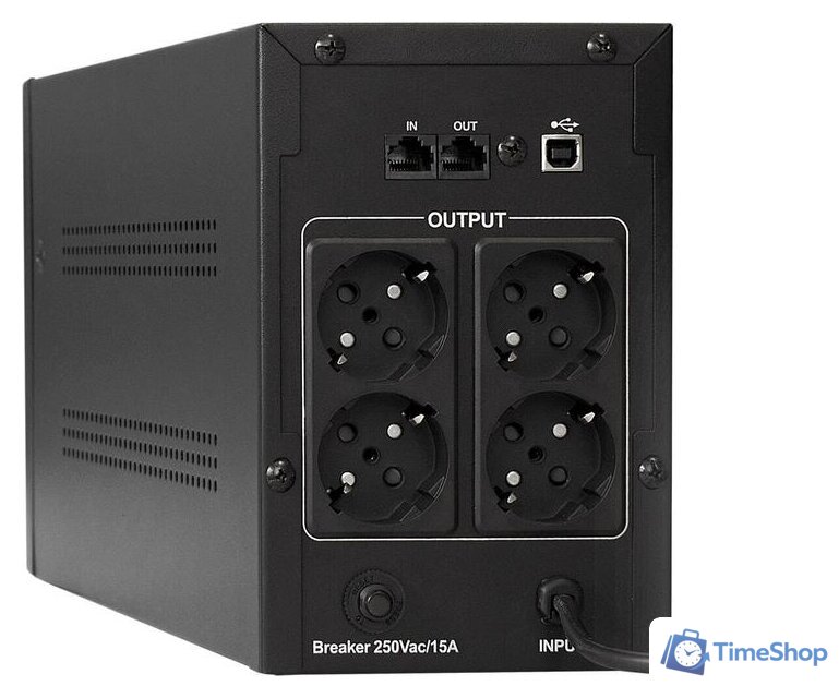 Источник бесперебойного питания ExeGate UNB-850.LED.AVR.EURO.RJ.USB EP285541RUS - Изображение №2 — Интернет-магазин Time-Shop