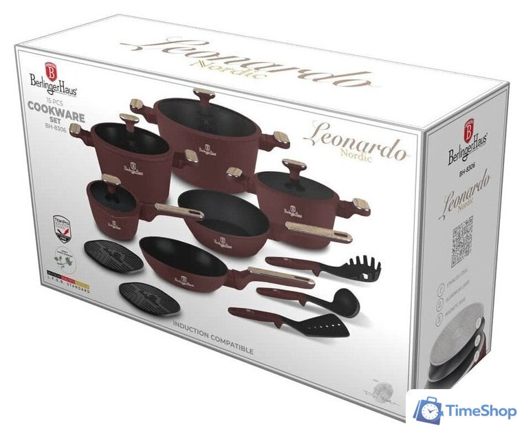 Набор кастрюль Berlinger Haus Leonardo Nordic Collection BH-8306 - Изображение №12 — Интернет-магазин Time-Shop
