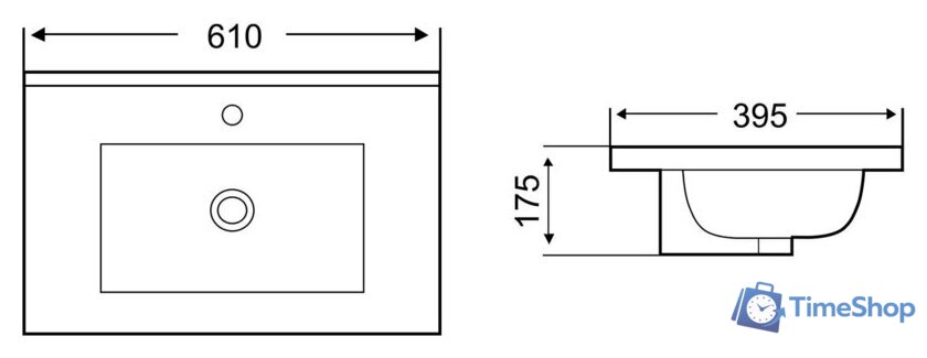 Умывальник WeltWasser Deilbach 7517-60 - Изображение №4 — Интернет-магазин Time-Shop