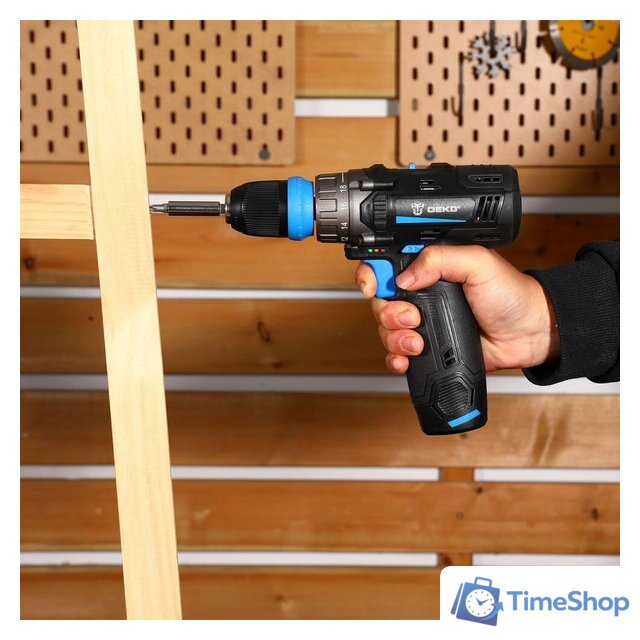 Дрель-шуруповерт Deko DKCD12V PRO 083-1004 (с 2-мя АКБ 1.5Ач, кейс) - Изображение №8 — Интернет-магазин Time-Shop