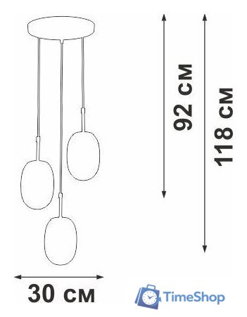 Подвесная люстра Vitaluce V2821-1/3S - Изображение №3 — Интернет-магазин Time-Shop