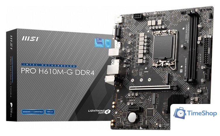 Материнская плата MSI PRO H610M-G DDR4 - Изображение №3 — Интернет-магазин Time-Shop