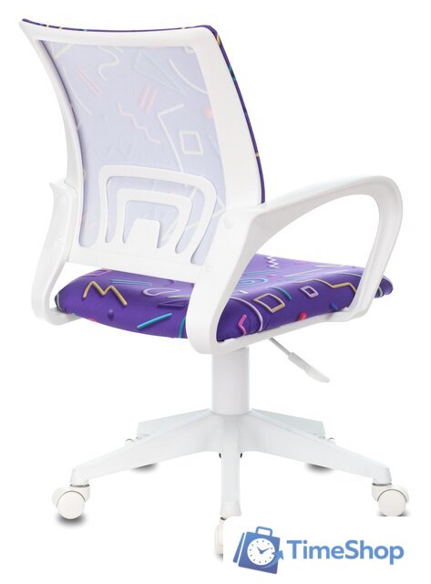 Компьютерное кресло Бюрократ Burokids 1W 1920838 (фиолетовый Sticks 08/пластик белый) - Изображение №4 — Интернет-магазин Time-Shop