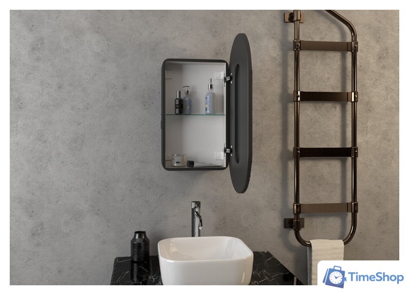  Континент Шкаф с зеркалом Elmage Black Led 45x80 - Изображение №24 — Интернет-магазин Time-Shop