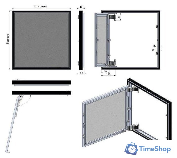 Люк РусВент Секрет-М (600x500) - Изображение №2 — Интернет-магазин Time-Shop
