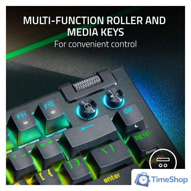 Клавиатура Razer BlackWidow V4 75% (черный, нет кириллицы) - Изображение №6 — Интернет-магазин Time-Shop