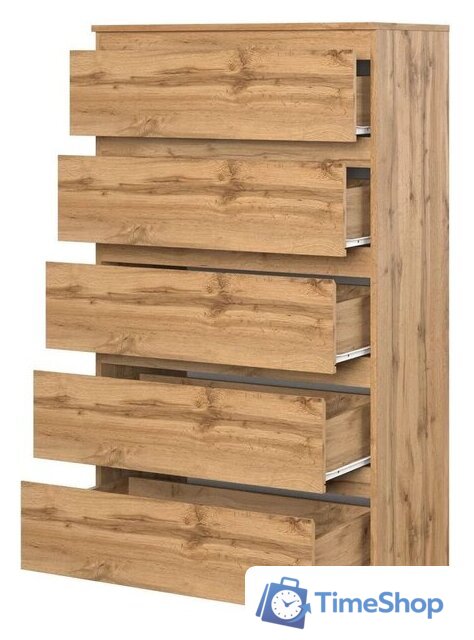 Комод НК-Мебель Stern Т-8 5-я 72676287 (16 мм, дуб вотан) - Изображение №2 — Интернет-магазин Time-Shop