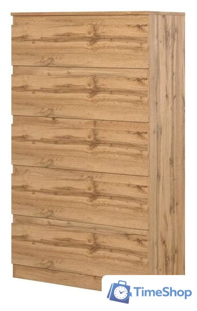 Комод НК-Мебель Stern Т-8 5-я 72676287 (16 мм, дуб вотан) - Изображение №1 — Интернет-магазин Time-Shop