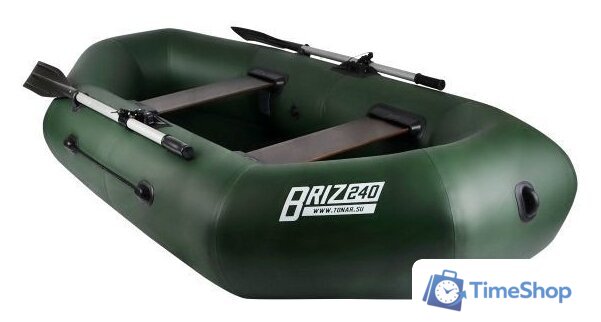Гребная лодка Тонар Бриз 240 (зеленый) - Изображение №1 — Интернет-магазин Time-Shop