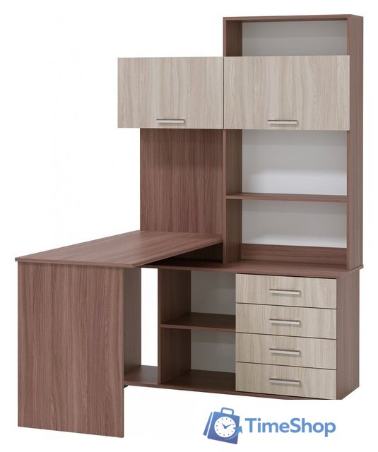 Стол Памир ПКС-11 левый (ясень шимо темный/ясень шимо светлый) - Изображение №1 — Интернет-магазин Time-Shop