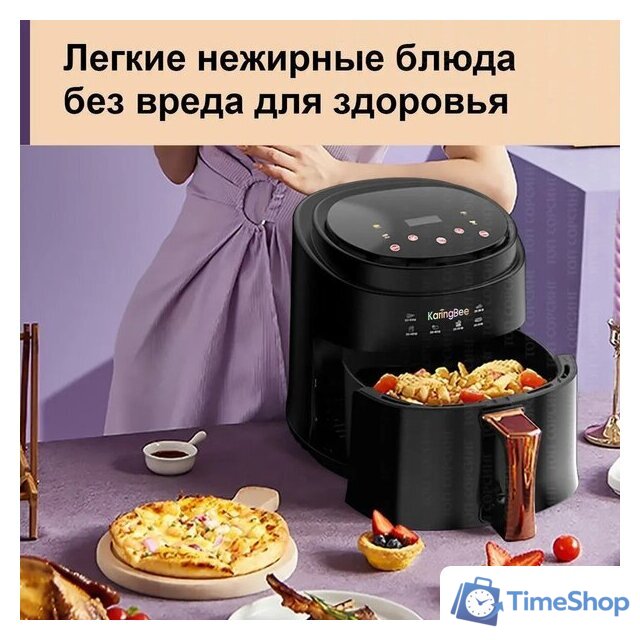 Аэрогриль (аэрофритюрница) KaringBee JD689 (черный) - Изображение №4 — Интернет-магазин Time-Shop