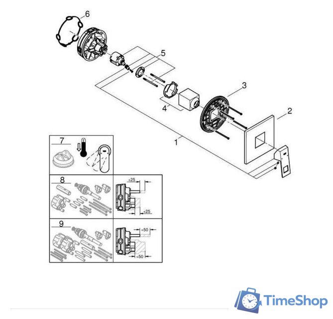 Смеситель Grohe Eurocube 24061AL0 - Изображение №3 — Интернет-магазин Time-Shop