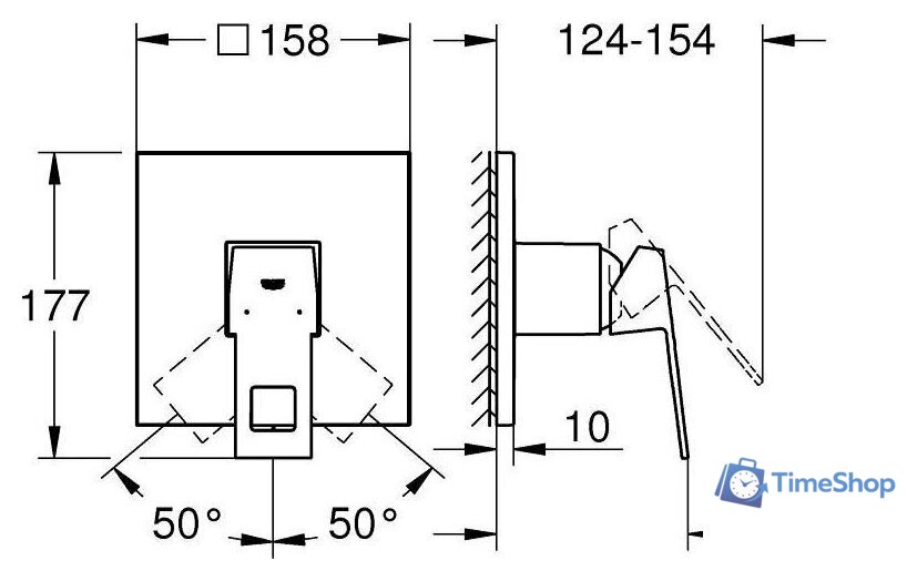Смеситель Grohe Eurocube 24061AL0 - Изображение №2 — Интернет-магазин Time-Shop