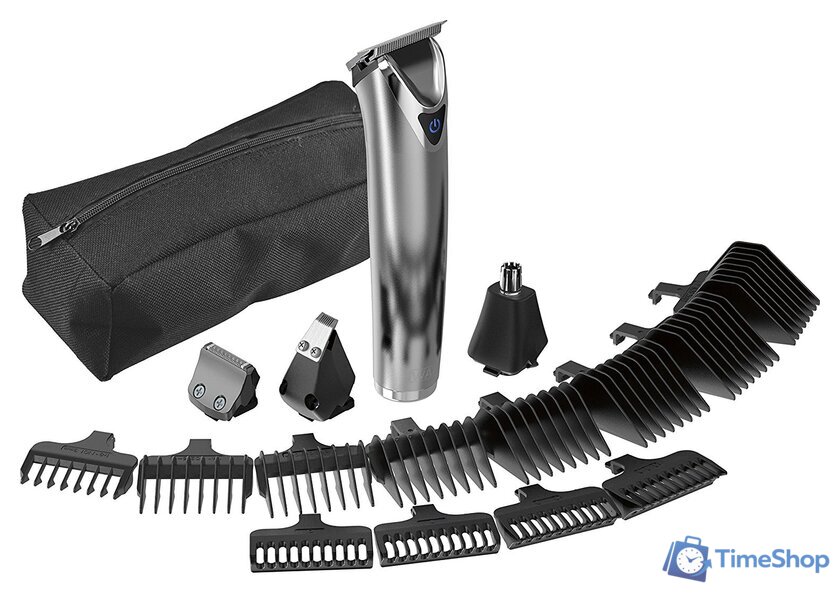 Триммер для бороды и усов Wahl Trimmer Stainless Steel Li-Ion [9818-116] - Изображение №4 — Интернет-магазин Time-Shop