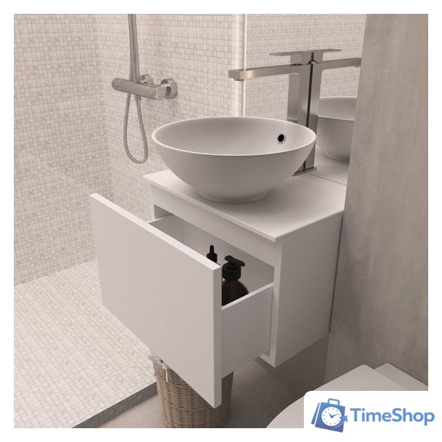  ЗОВ Тумба под умывальник Кито 50 K50LW0MWMC (белый матовый) - Изображение №4 — Интернет-магазин Time-Shop