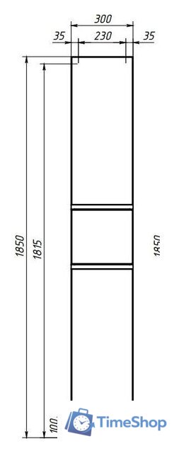 Belux Шкаф-пенал Минск П 30-01 (1, белый глянцевый) - Изображение №5 — Интернет-магазин Time-Shop