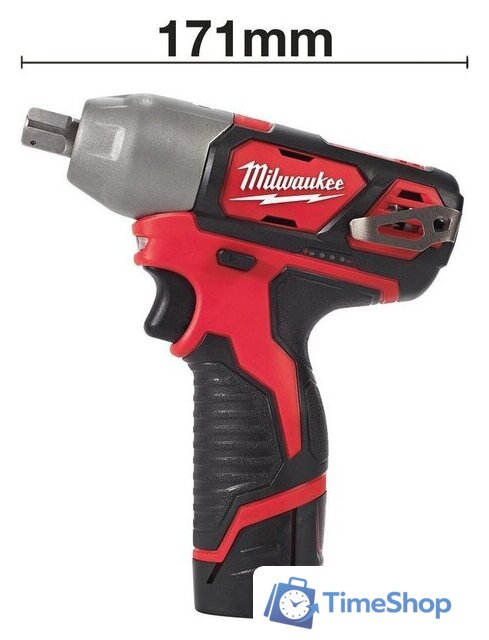 Гайковерт Milwaukee M12 M12BIW12-202C 4933447133 (с 2-мя АКБ, кейс) - Изображение №4 — Интернет-магазин Time-Shop