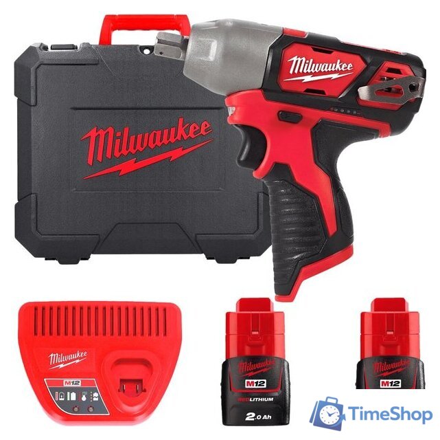 Гайковерт Milwaukee M12 M12BIW12-202C 4933447133 (с 2-мя АКБ, кейс) - Изображение №1 — Интернет-магазин Time-Shop