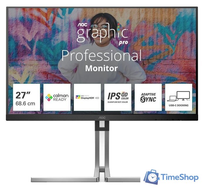 Монитор AOC Graphic Pro Q27U3CV - Изображение №1 — Интернет-магазин Time-Shop