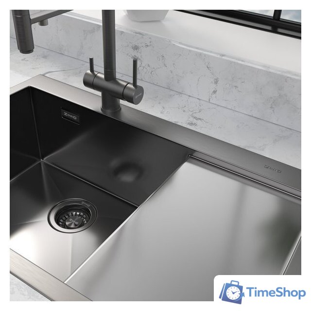 Кухонная мойка ZorG ZRN 5080 Premium L PVD Gunblack - Изображение №3 — Интернет-магазин Time-Shop