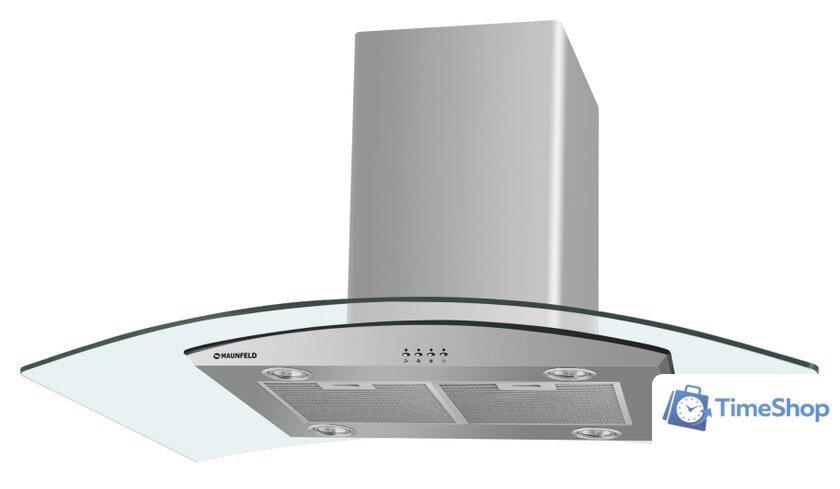 Кухонная вытяжка MAUNFELD Ancona PlusA Isla 90 (нержавеющая сталь/прозрачное стекло) - Изображение №1 — Интернет-магазин Time-Shop