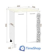 Шкаф напольный Кортекс-мебель Корнелия Лира НШ60р (венге/королевский опал) - Изображение №6 — Интернет-магазин Time-Shop