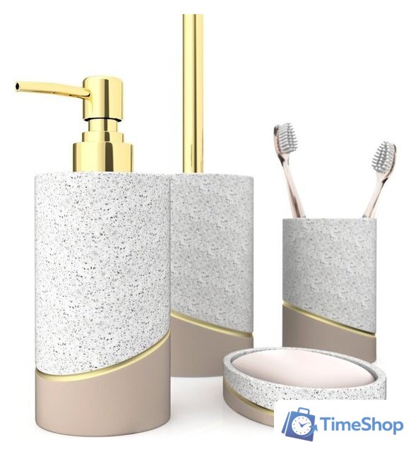 Аксессуары для ванной и туалета FORA Terrazzо (4 предмета) - Изображение №2 — Интернет-магазин Time-Shop