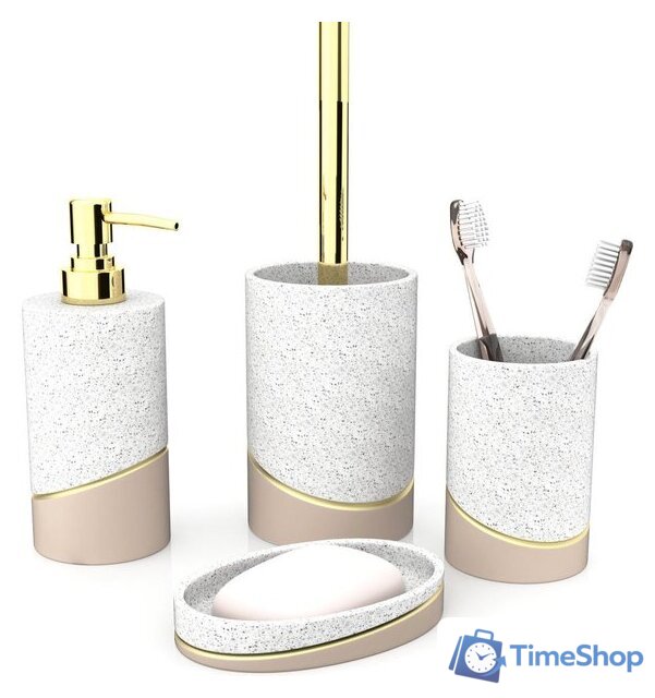 Аксессуары для ванной и туалета FORA Terrazzо (4 предмета) - Изображение №1 — Интернет-магазин Time-Shop