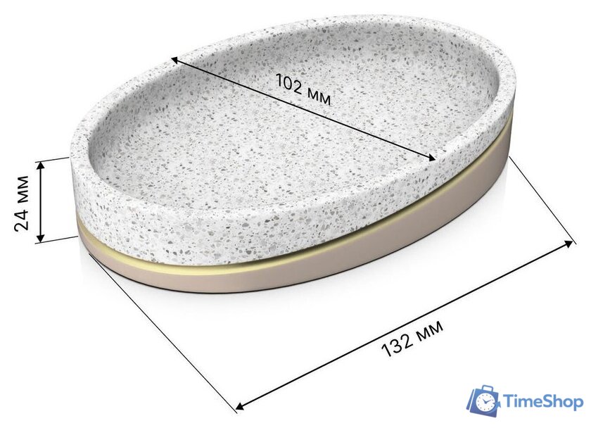 Аксессуары для ванной и туалета FORA Terrazzо (4 предмета) - Изображение №9 — Интернет-магазин Time-Shop