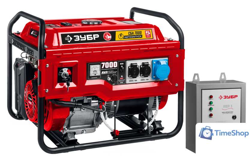 Бензиновый генератор Зубр СБА-7000 - Изображение №2 — Интернет-магазин Time-Shop