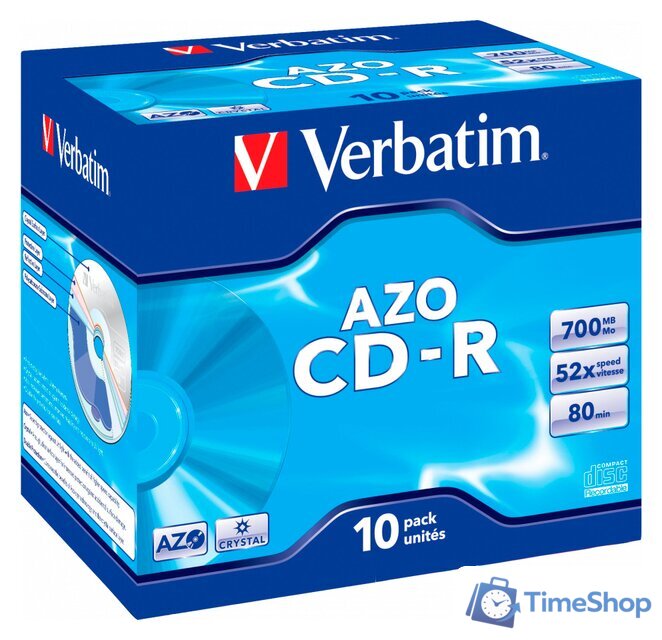 CD-R диск Verbatim 700Mb 52x 43327 (10 шт.) - Изображение №1 — Интернет-магазин Time-Shop