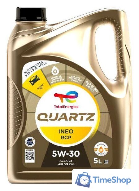 Моторное масло Total Quartz Ineo RCP 5W-30 5л - Изображение №1 — Интернет-магазин Time-Shop