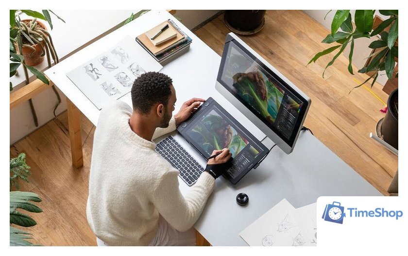 Графический монитор Huion Kamvas 16 Gen 3 GS1563 (черный) - Изображение №13 — Интернет-магазин Time-Shop