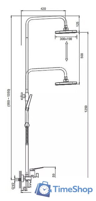 Душевая система  Splenka S40.24.06 - Изображение №3 — Интернет-магазин Time-Shop