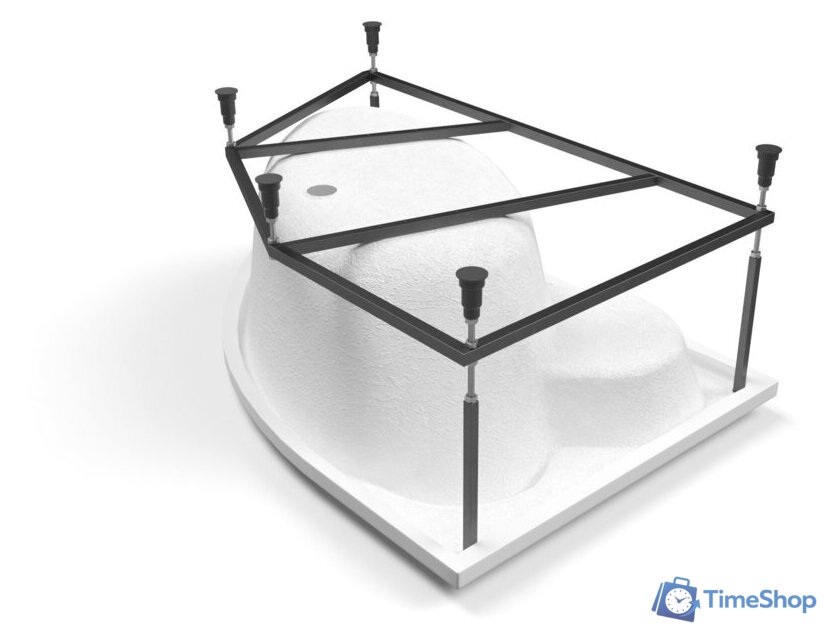Ванна Cersanit Kaliope 153x100 L (с ножками и экраном) - Изображение №3 — Интернет-магазин Time-Shop