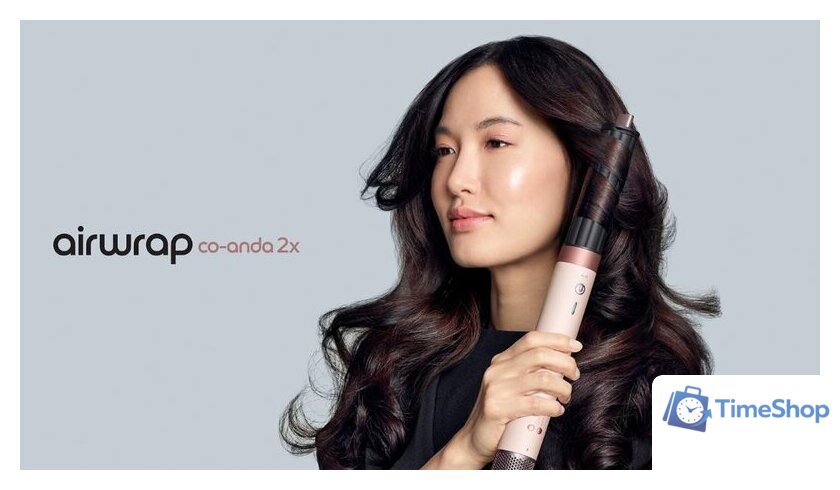 Фен-стайлер Dyson Airwrap Co-anda2x HS09 Curly+Coily (евровилка, керамический розовый/розовое золото) - Изображение №7 — Интернет-магазин Time-Shop