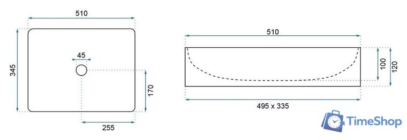Умывальник Rea Inga (белый) - Изображение №6 — Интернет-магазин Time-Shop