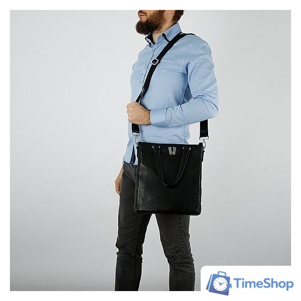 Мужская сумка Francesco Molinary 356-Q8171-7-BLK - Изображение №2 — Интернет-магазин Time-Shop